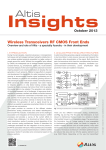 Wireless Transceivers RF CMOS Front Ends