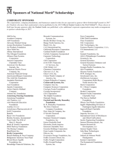 Sponsors of National Merit® Scholarships