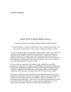 AMA 2010 Critical Skills Survey
