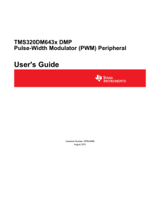 TMS320DM643x DMP Pulse-Width Modulator (PWM) User`s Guide