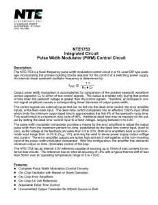 NTE1753 Integrated Circuit Pulse Width Modulator (PWM) Control