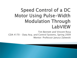 Speed Control of a DC Motor Using Pulse