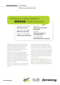 Armstrong Ceiling Systems BREEAM Credit Summary