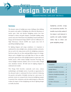 Understanding Daylighting Metrics