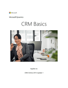 CRM basics for sales pros and service reps (latest version)