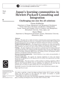 Japan`s learning communities in Hewlett