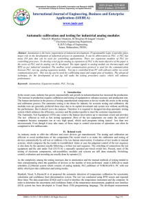 Automatic calibration and testing for industrial analog modules