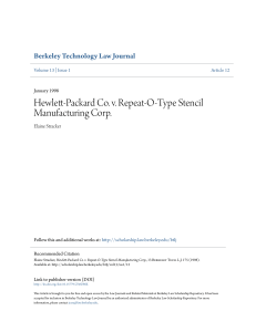 Hewlett-Packard Co. v. Repeat-O-Type Stencil Manufacturing Corp.