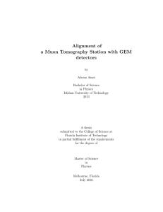 Alignment of a Muon Tomography Station with GEM detectors