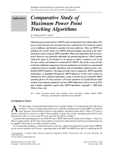 Comparative Study of Maximum Power Point Tracking Algorithms