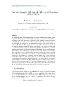 Domain-theoretic Solution of Differential Equations