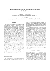 Domain-theoretic solution of Differential Equations (scalar Fields) A
