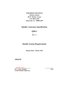 Quality Assurance - Northrop Grumman