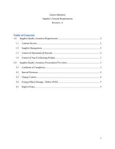 Table of Contents - Garner Industries, Inc