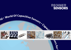 WorldOf CapacitiveSensors•Capacitive Sensors fo r th e W