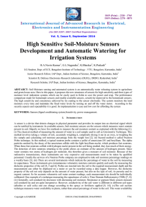 High Sensitive Soil-Moisture Sensors Development and