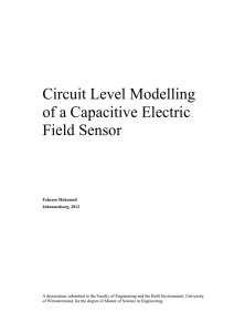 Circuit Level Modelling of a Capacitive Electric Field Sensor