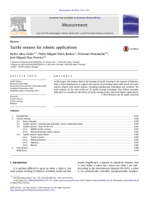 Tactile Sensing for Robotics Applcations