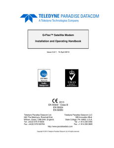 Q-Flex™ Satellite Modem Installation and Operating