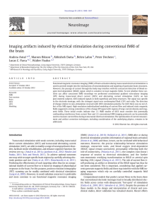 Imaging artifacts induced by electrical stimulation during