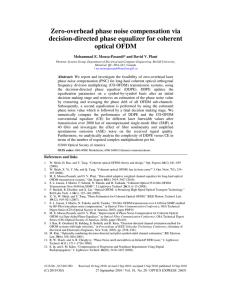 Zero-overhead phase noise compensation via decision