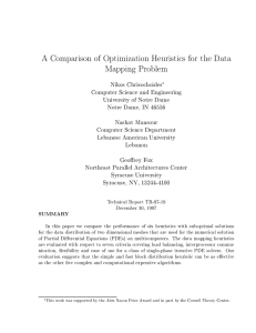 A Comparison of Optimization Heuristics for the Data Mapping