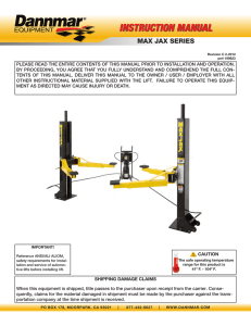 instruction manual - Dannmar Equipment