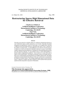 Restructuring Sparse High Dimensional Data for Effective Retrieval