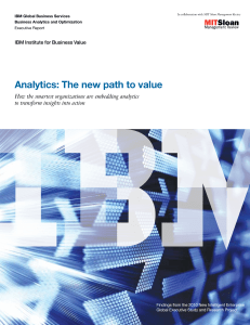 Analytics: The new path to value