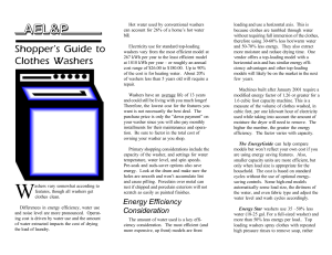 Shopper`s Guide To Clothes Washers