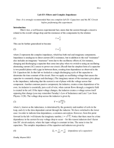 Lab E5: Filters and Complex Impedance Note: It is strongly