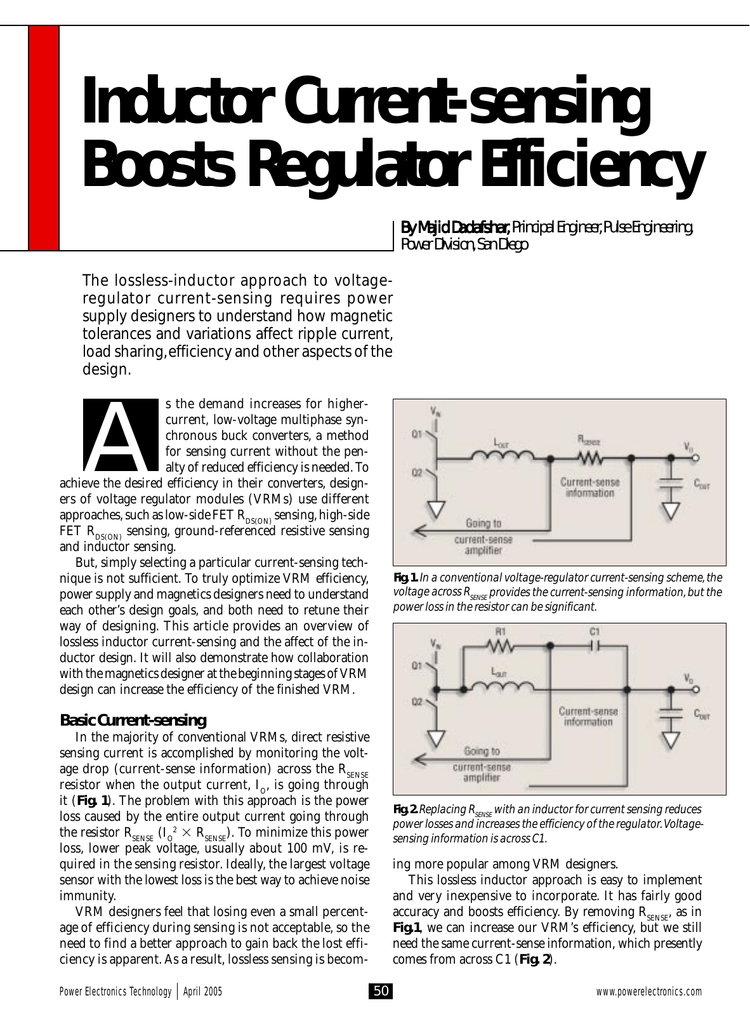 Inductor Currentsensing Boosts Regulator