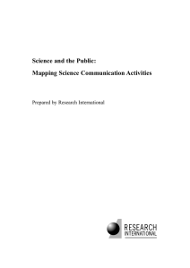 Science and the Public: Mapping Science Communication