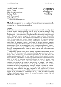 Multiple perspectives on students` scientific communication