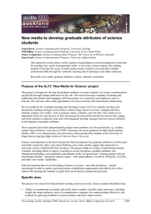 New media to develop graduate attributes of science students