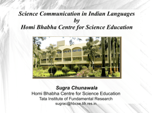 Science Communication in Indian Languages by HBCSE