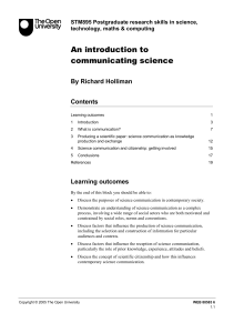 An introduction to communicating science - Isotope