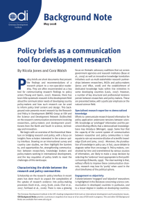 Policy briefs as a communication tool for development research