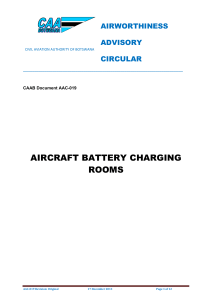 aircraft battery charging rooms - Civil Aviation Authority Of Botswana