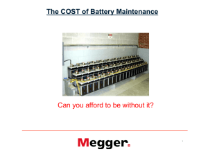The COST of Battery Maintenance Can you afford to be without it?
