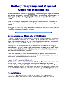 Battery Recycling and Disposal Guide for