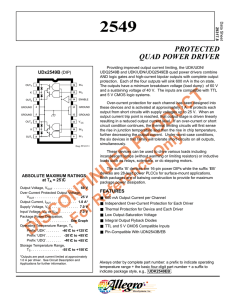 UDx2549: Protected Quad Power Drivers