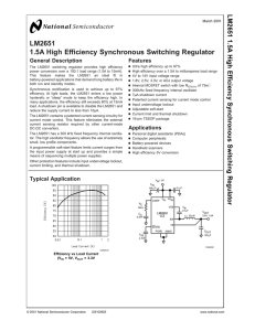 LM2651 1.5A High Efficiency Synchronous Switching