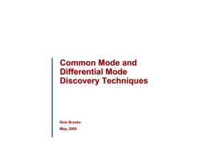 Common Mode and Differential Mode Discovery