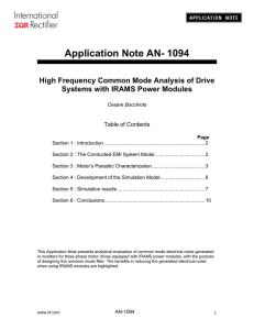 High Frequency Common Mode Analysis of Drive Systems