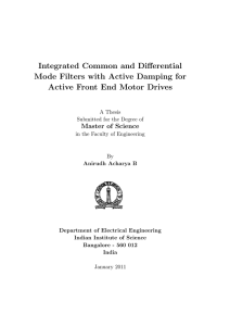 Integrated Common and Differential Mode Filters with Active