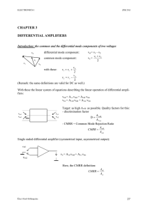 CHAPTER 3 DIFFERENTIAL AMPLIFIERS
