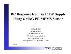 DC Response from an ICP® Supply Using a 60kG PR MEMS Sensor