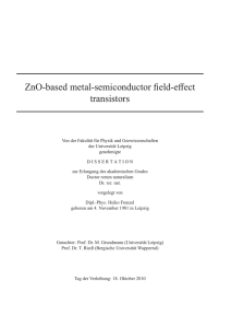 ZnO-based metal-semiconductor field-effect transistors