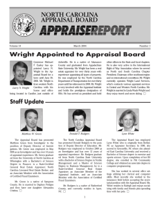 37090 NC Apprasial Rp - North Carolina Appraisal Board